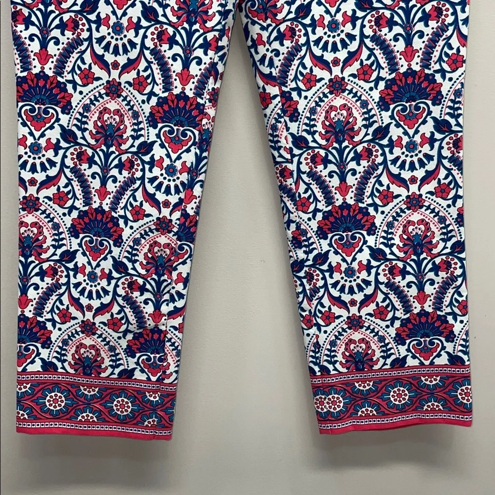 Ann Taylor Loft Marisa Fit Cropped The Riviera Pant Floral Mosaic Print 6